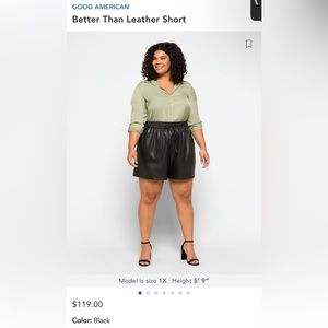 NWT Good American Better Than Leather Short in 2X Stitch Fix size, (5) GA size